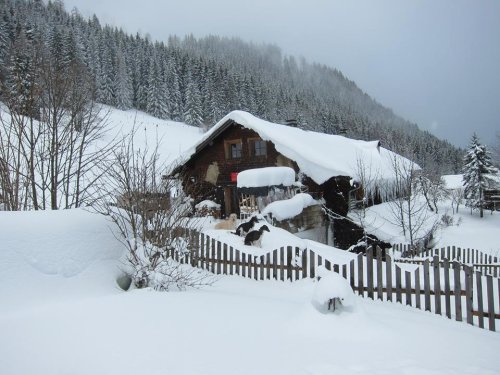 Winter mit viel Schnee im Thannlehen - mit den Schiern bis vor die Tür!