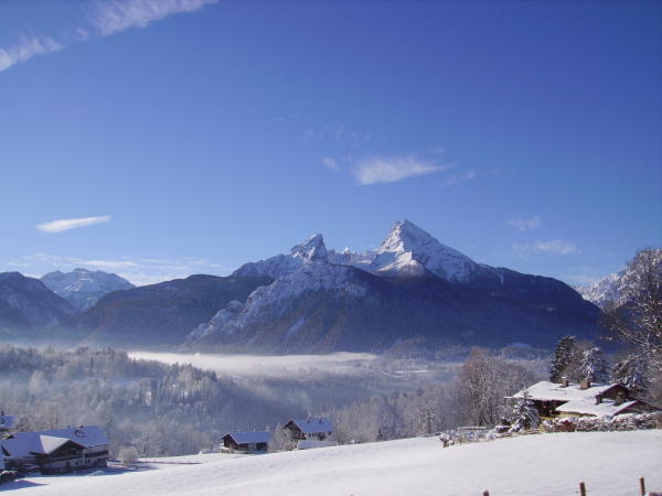 Watzmann im Winter. Wunderschöne Berglandschaft
